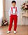 Conjunto Meninos Miss Cherry Leo Suspensorio Vermelho - Imagem 1