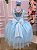 Vestido Vila Lele Longo Judi Peito Vazado Azul Bebe - Imagem 4