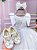 Vestido Marie Juvenil Branco Peito Glitter - Imagem 5