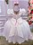 Vestido Lorenzetti Saia Plissada Rosa Bebe - Imagem 4