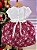 Vestido Miss Sweet Peito Off Saia Marsala Rendada - Imagem 2