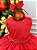 Vestido Miss Sweet Vermelho Cinto Laço Perolas - Imagem 3