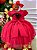 Vestido Menina Bonita Vermelho Perolas no Peito - Imagem 4