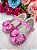 Sapatilha Flor Di MIla Baby Rosa Chiclete Com Pink Lacinho Strass - Imagem 1