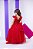 Vestido Vila Lele Longo Jardim Encantado Borboletas Vermelho - Imagem 4