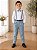Conjunto Meninos Miss Cherry Leo Suspensorio Azul Claro - Imagem 1