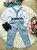 Conjunto Meninos Miss Cherry Leo Suspensorio Azul Claro - Imagem 4