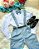 Conjunto Meninos Miss Cherry Leo Suspensorio Azul Claro - Imagem 3