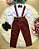 Conjunto Meninos Miss Cherry Leo Suspensorio Marsala - Imagem 2