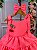 Vestido Blogueirinha Rosa Neon Cerejinha - Imagem 5