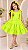 Vestido Blogueirinha Verde Neon Cerejinha - Imagem 1