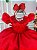 Vestido Belle Fille Vermelho Gola de Perolas - Imagem 2