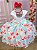 Vestido Giovanella/Giovanela Azul Florido e Branco - Imagem 4