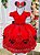 Vestido Infantil Princesa Temático Minnie/Minie Realeza Luxo Vermelho - Imagem 2