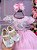 Vestido Infantil Menina Bonita Rosa Bebe Luxo - Imagem 3