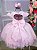 Vestido Infantil Menina Bonita Rosa Bebe Glitter - Imagem 4