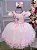 Vestido Infantil Menina Bonita Rosa Bebe Glitter - Imagem 1
