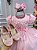 Vestido Infantil Menina Bonita Rosa Borboletas - Imagem 2