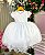 Vestido Menina Bonita Tule Bolinhas Branco - Imagem 1
