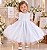Vestido Marie Bebe Ayla Detalhes Tule Branco - Imagem 1