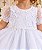Vestido Marie Bebe Ayla Detalhes Tule Branco - Imagem 2