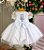 Vestido Marie Bebe Ayla Detalhes Tule Branco - Imagem 7