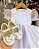 Vestido Marie Bebe Ayla Detalhes Tule Branco - Imagem 6