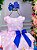 Vestido Tematicos Luxo Galinha Pintadinha Rosa e Azul - Imagem 4