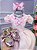 Vestido Miss Sweet Rosa Bebe Lacinhos - Imagem 6