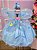 Vestido Vila Lele Jardim das Borboletas Eliana Azul Bebe - Imagem 6