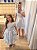 Vestido Blogueirinha  Mãe e Filha Melissa Branco e Azul Listrado - Imagem 1