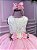 Vestido Juvenil Vila Lele Ivete Peito Off e Saia Rosa Bebe - Imagem 2