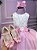 Vestido Juvenil Vila Lele Ivete Peito Off e Saia Rosa Bebe - Imagem 5