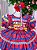 Vestido Bella Child Junino Quadrilha do Xadrez luxo Vermelho - Imagem 6