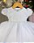 Vestido Infantil Menina Bonita Branco Aurora - Imagem 3