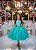 Vestido Juvenil Vila Lele Luiza Verde Tiffany - Imagem 1