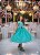 Vestido Juvenil Vila Lele Luiza Verde Tiffany - Imagem 2