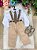Conjunto Meninos Miss Cherry Rafael Suspensorio Caramelo-Beige - Imagem 1
