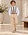 Conjunto Meninos Miss Cherry Rafael Suspensorio Caramelo-Beige - Imagem 1