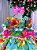 Vestido Junino Mimadine Floral Azul Bebe - Imagem 2