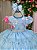 Vestido Menina Bonita Jardim Encantado Azul Bebe Natalia - Imagem 3