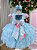 Vestido Menina Bonita Jardim Encantado Azul Bebe Natalia - Imagem 7