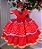 Vestido Bella Child Junino Quadrilha do Amor Luxo Vermelho - Imagem 3