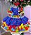 Vestido Junino Mimadine Arraia das Flores Azul - Imagem 1
