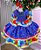 Vestido Junino Mimadine Arraia das Flores Azul - Imagem 3