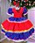 Vestido Junino Mimadine Arraia Florido Luxo Vermelho - Imagem 3