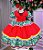 Vestido Junino Mimadine Quadrilha das Flores Vermelho - Imagem 5