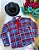 Camisa Xadrez Azul/Flanelada José com lenço - Imagem 2