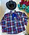 Camisa Xadrez azul/Flanelada Joaquim com lenço - Imagem 4