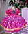 Vestido Bella Child Junino Luxo Rosa - Imagem 3